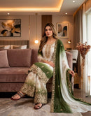 PD 1167 C Heavy Dual Tone Peding Star Georgette Sharara Suit
