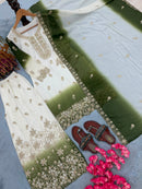 PD 1167 C Heavy Dual Tone Peding Star Georgette Sharara Suit