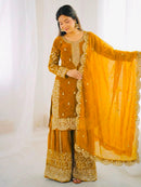 ZSR 3167 D Fendy Silk Embroidery Sequence Work Suit