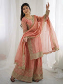 ZSR 3167 J Fendy Silk Embroidery Sequence Work Suit