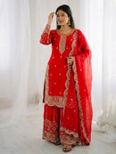 ZSR 3167 N Fendy Silk Embroidery Sequence Work Suit