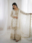 ZSR 3167 O Fendy Silk Embroidery Sequence Work Suit