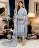 ZF Anaya 139 B Heavy Chiffon Front Embroidery Work Pakistani Suit