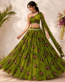 SC 121 Designer Pure Jimmy Organza Silk Lehenga