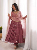 SRK 5313 B Faux Georgette Embroidery Work Anarkali Gown