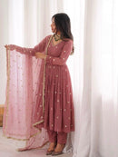 SRK 5313 B Faux Georgette Embroidery Work Anarkali Gown