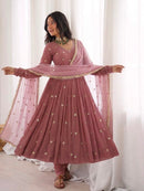 SRK 5313 B Faux Georgette Embroidery Work Anarkali Gown