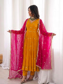 SRK 5313 E Faux Georgette Embroidery Work Anarkali Gown