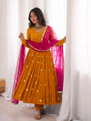 SRK 5313 E Faux Georgette Embroidery Work Anarkali Gown