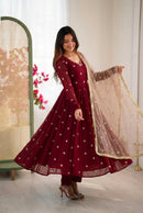 SRK 5313 D Faux Georgette Embroidery Work Anarkali Gown