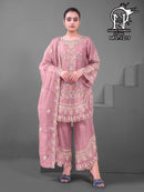 NFS 1215 C Luxury Beautiful  Embroidery Work  Pakistani Suit