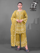 NFS 1215 B Luxury Beautiful  Embroidery Work  Pakistani Suit