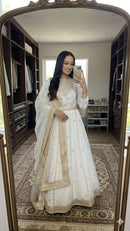 FB L276 Designer Georgette Sequin Zari Work Gown