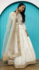 FB L276 Designer Georgette Sequin Zari Work Gown