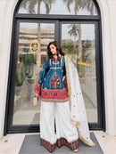 KF 1731 B Designer Heavy Embroidery Sequences Work Suit