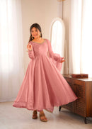 SRK 5355 D Designer Heavy Micro Cotton Anarkali Gown