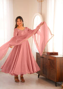 SRK 5355 D Designer Heavy Micro Cotton Anarkali Gown