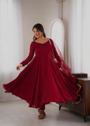 SRK 5355 C Designer Heavy Micro Cotton Anarkali Gown