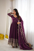 ZSR 3185 B Deigner Fendy Silk Embroidery Work Anarkali Gown