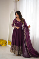 ZSR 3185 B Deigner Fendy Silk Embroidery Work Anarkali Gown