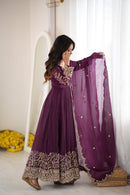 ZSR 3185 B Deigner Fendy Silk Embroidery Work Anarkali Gown