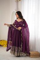 ZSR 3185 B Deigner Fendy Silk Embroidery Work Anarkali Gown