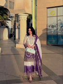 PD 1166 Heavy Dual Tone Georgette Embroidery Work Suit