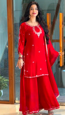 PD 1168 Heavy Faux Georgette  Embroidery Work Suit