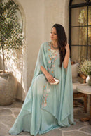 BB 70 Premium  Silk Embroidey Sequence Work Indo Western Dress