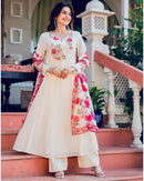 Diva 166 A Premium Mal Chanderi  Embroidery Work Anarkali Gown