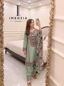 Imrozia Studio 504 B Viscose Riyon Heavy Embroidery Work Suit