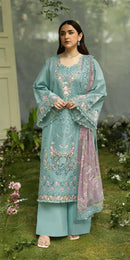 Elaf 5420 B Pure Camric Cotton Embroidery Work Suit