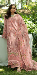 Elaf 5420 A Pure Camric Cotton Embroidery Work Suit