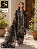 Bin Saeed Kt 106 Satin Mirror Work Digital Prined Work Suit