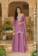 Eba 2523 Designer Fandy Satin With Beats Work Suit