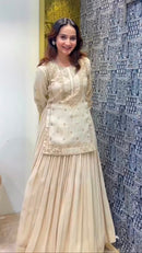 SSC 731 Heavy Chinon Silk Embroidery Sharara Suit