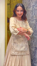SSC 731 Heavy Chinon Silk Embroidery Sharara Suit