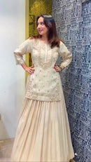 SSC 731 Heavy Chinon Silk Embroidery Sharara Suit