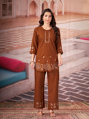 Diva 174 C Multi Embroidery Thread Work Co Ord Set