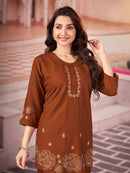 Diva 174 C Multi Embroidery Thread Work Co Ord Set
