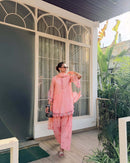 Vt 1437 A Designer Cotton Embroidery Work Suit