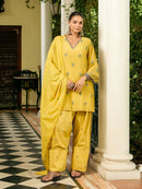 Vt 1437 B Designer Cotton Embroidery Work Suit