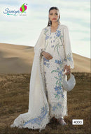 Saniya Trendz Vol 4 4003 Cotton Chikankari Embroidered Work Suit