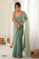 Rhea S5354 Designer Woven Butti Embroidery Work Saree