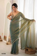 Rhea S5350 Designer Woven Butti Embroidery Work Saree