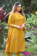 KR 394 Pure Mul Cotton Hand Block Printed Suit