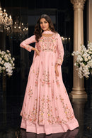 Aurraa Designer 91002 Premium Chinon Front Embroidery Work Indo Western