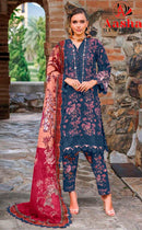 Aasha Designer 1165 B Pure Cotton Printed Heavy Self Embroidered Suit