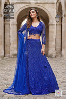 SHIVALI KRS9/63386 C 3 Royal Blue Heavy Embroidered Lehenga