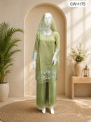 CW 1175 A Designer Cotton Hevy Embroidery Work Suit